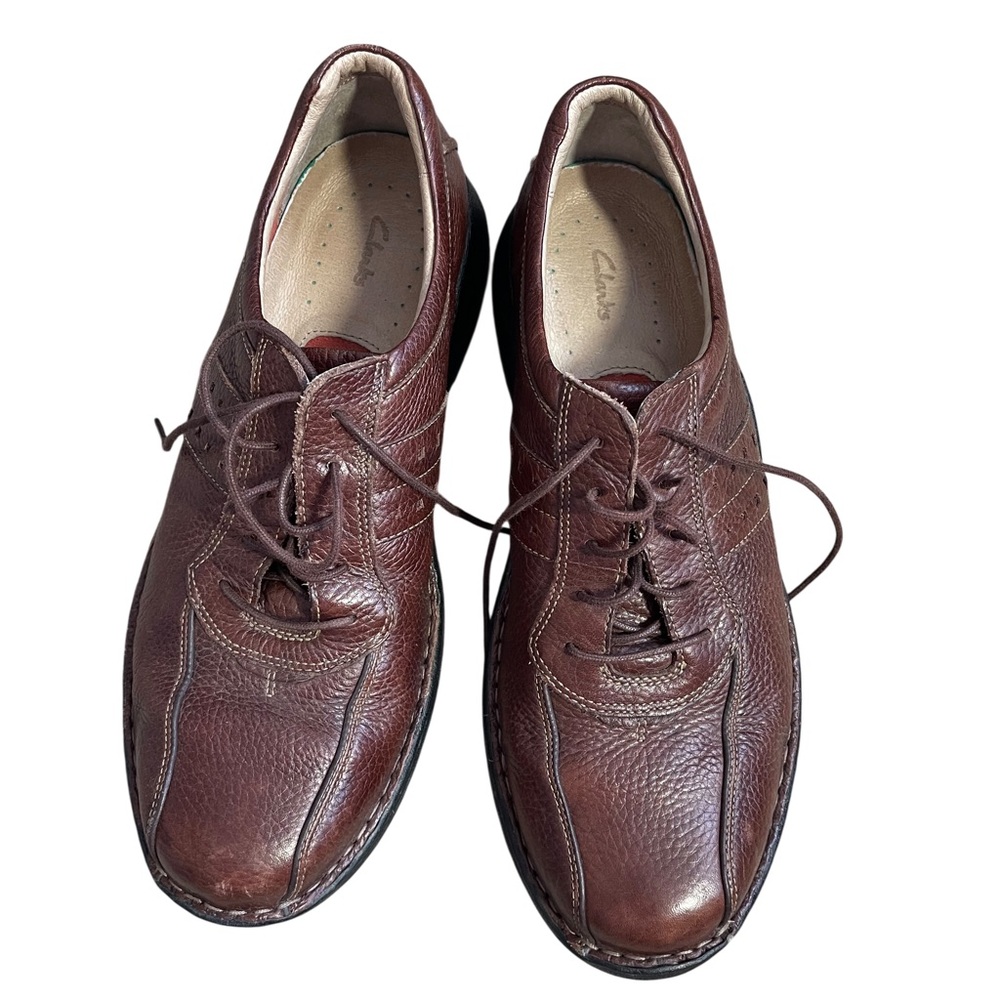 Clarks Brown Leather Lace-Up Shoes Men’s‎ Size 12